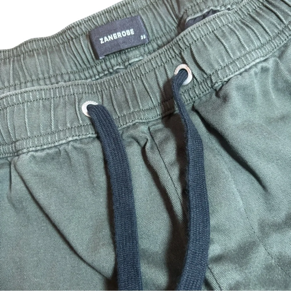 ZANEROBE Sureshot Jogger Olive Green Cotton Stretch Elastic Waist Men’s Sz 36 - Picture 5 of 7